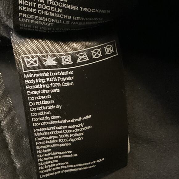 Ba&sh Baly Noir Textured Black Lamb Leather Zip Front Mini Skirt 36 S - Picture 8 of 10